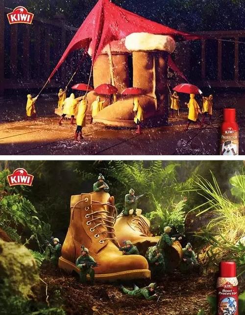 奇伟kiwi鞋护理产品创意广告设计