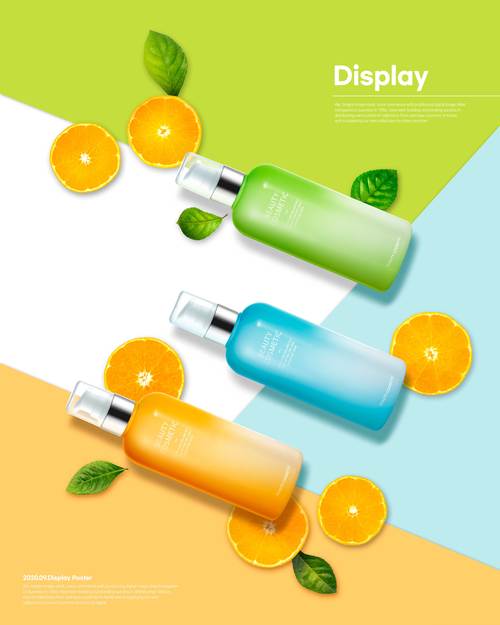 化妆品美容产品展示广告海报设计模板